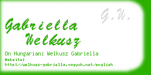 gabriella welkusz business card